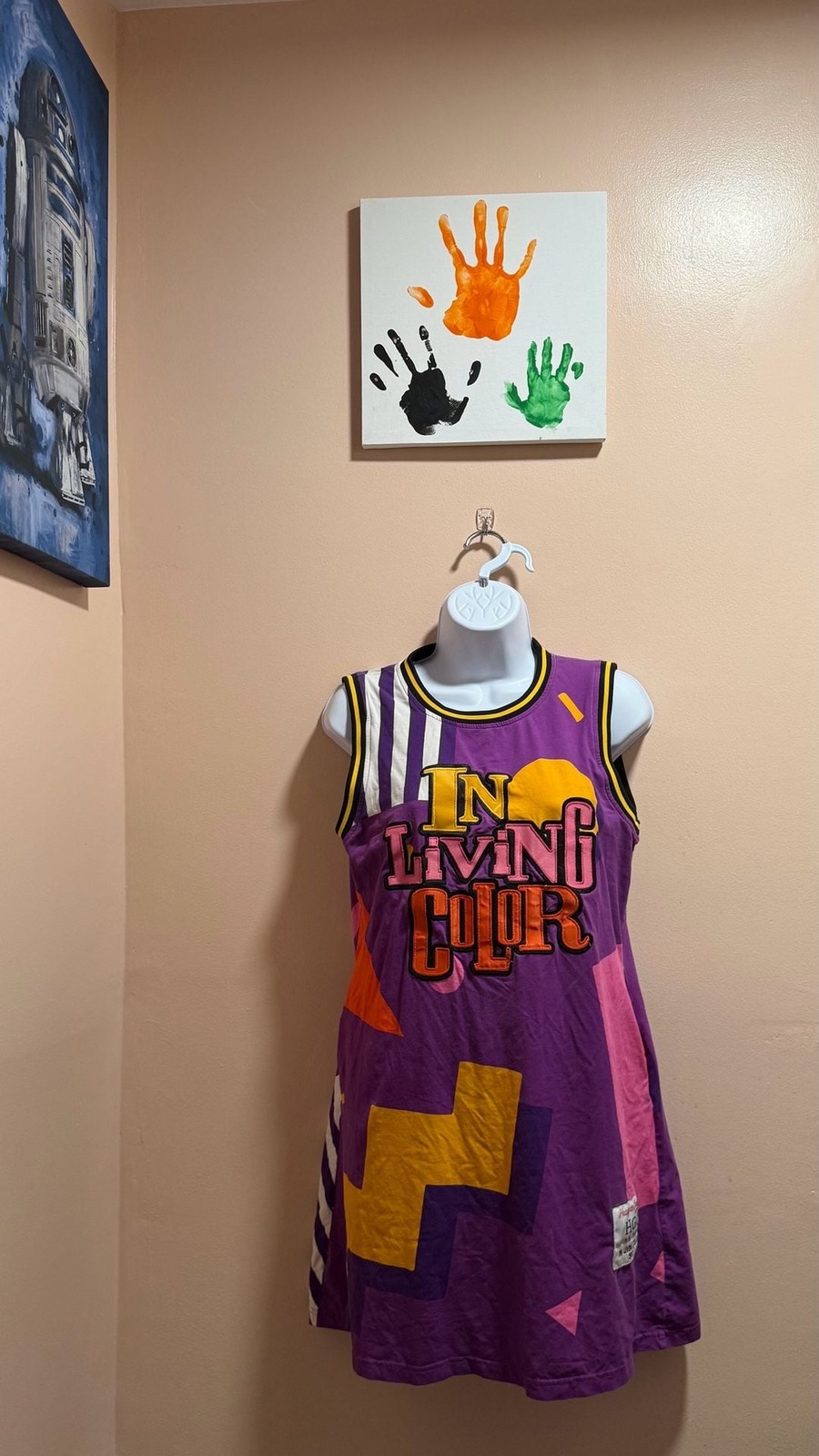 Headgear Classics In Living Color Basketball Jersey Size L Purple