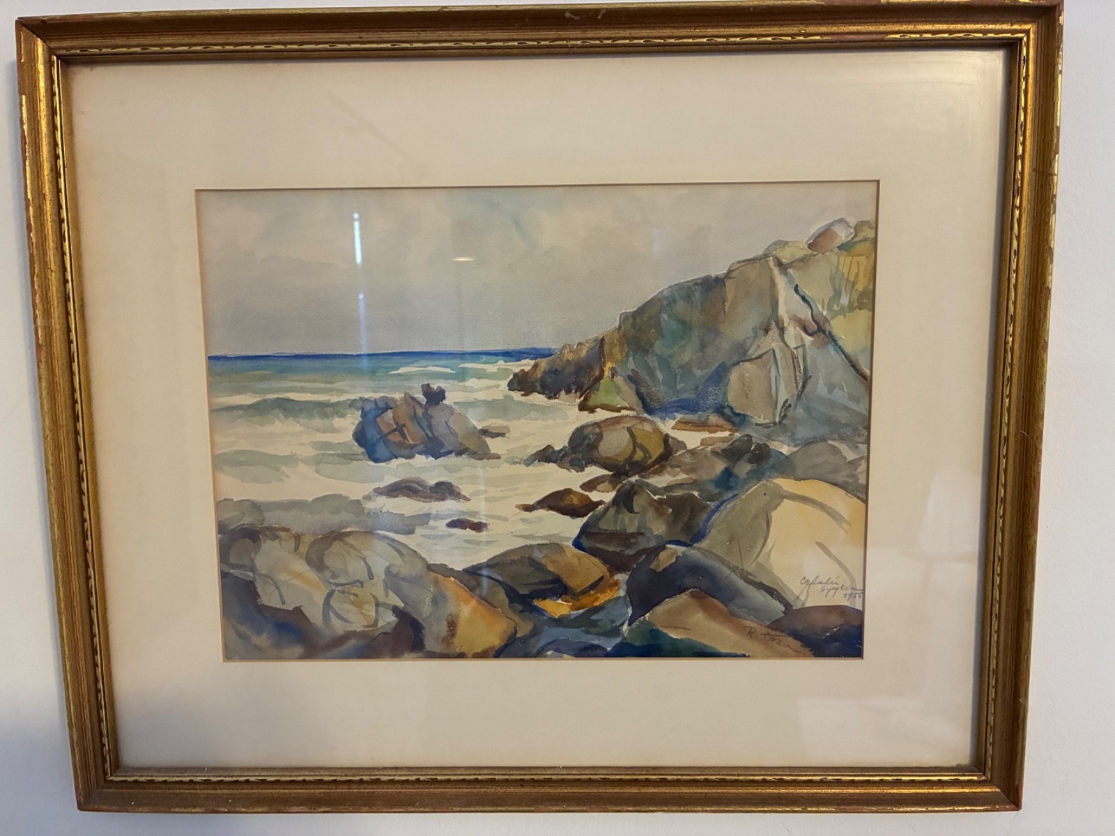 Original Robert Tosa watercolor c1955