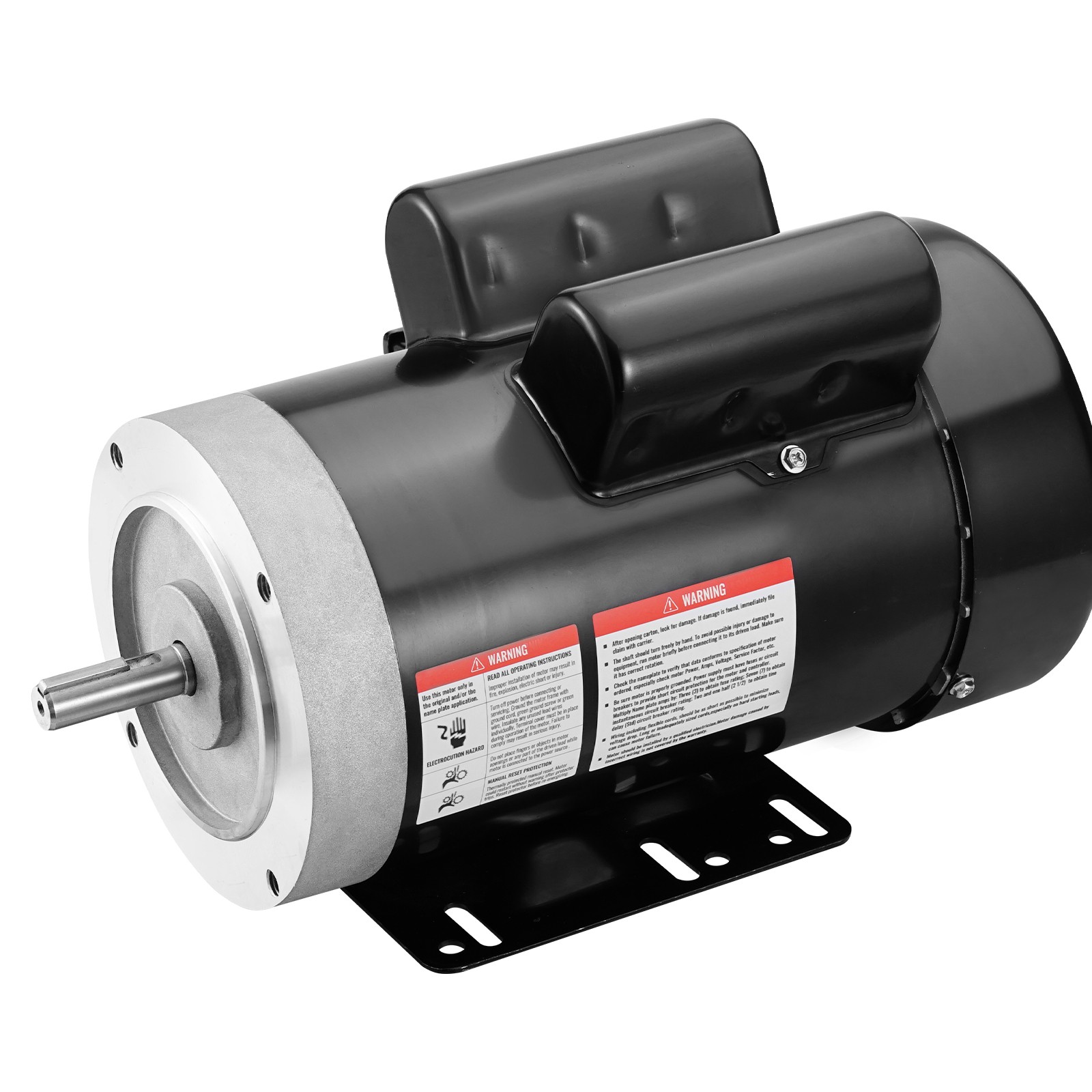 Uimoso 2HP Electric Motor 1725RPM AC 115V/230V 56C Frame 1-Phase 5/8\