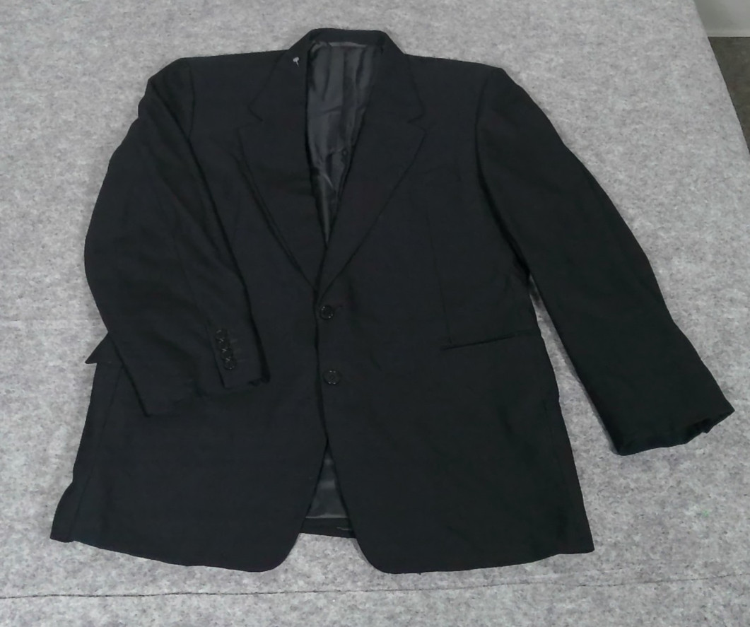 Hickey Freeman Barneys New York Boardroom 46L 100% Wool Blazer Sport Coat Navy