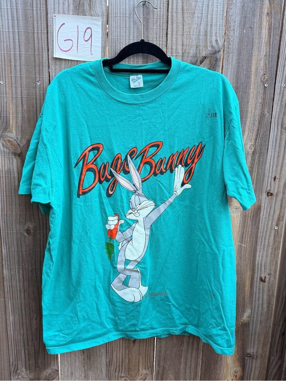 Vintage 1992 Bugs Bunny Graphic Tee - Teal Kids Short Sleeve Shirt Size XL Vintage 1992 Bugs Bunny Graphic Tee - Teal Kids Short Sleeve Shirt Size XL