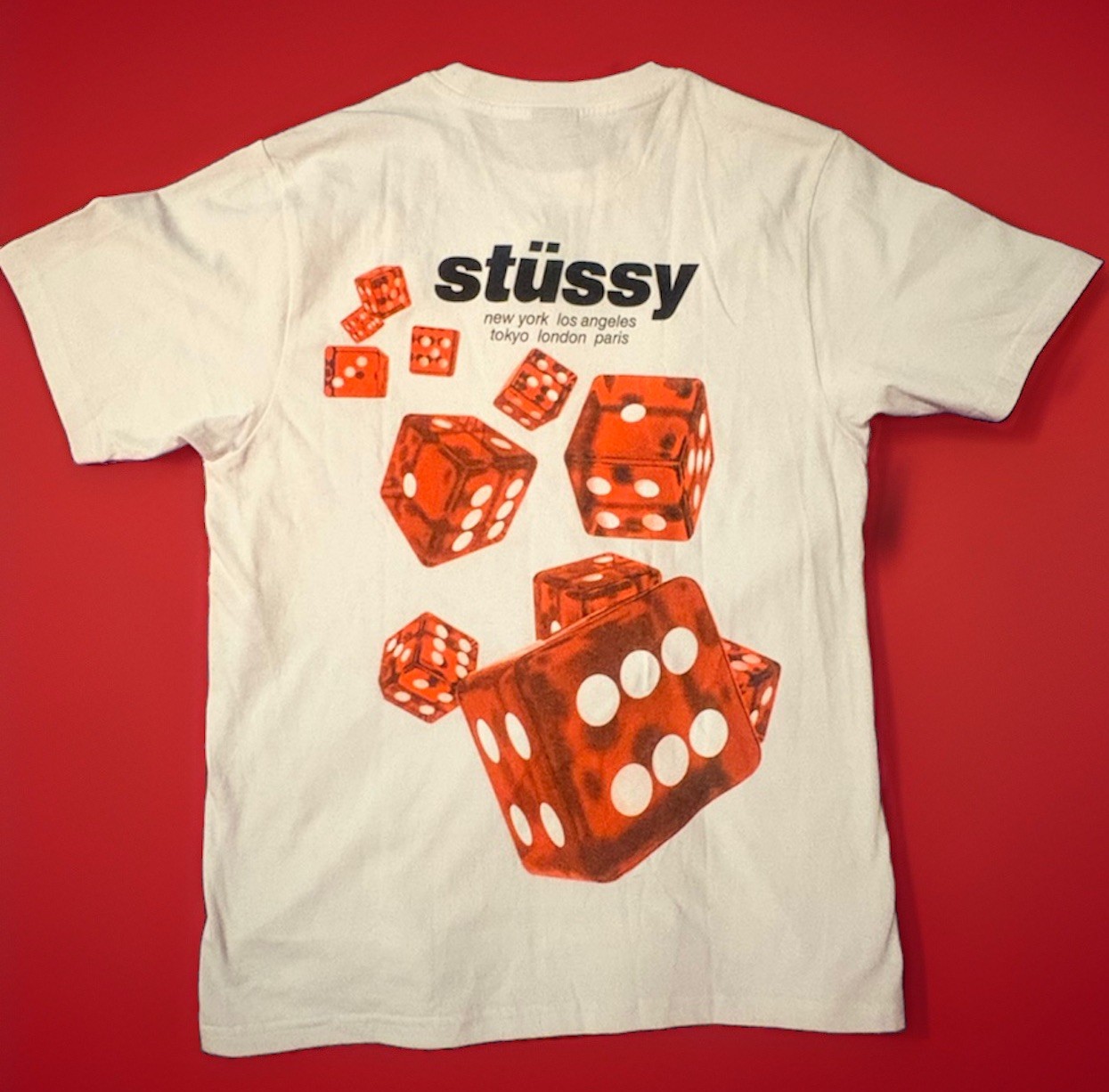 Stussy Rollers T-shirt Dice White Sz Men Unisex Small New With Tags Authentic 🔥 Stussy Rollers T-shirt Dice White Sz Men Unisex Small New With Tags Authentic 🔥