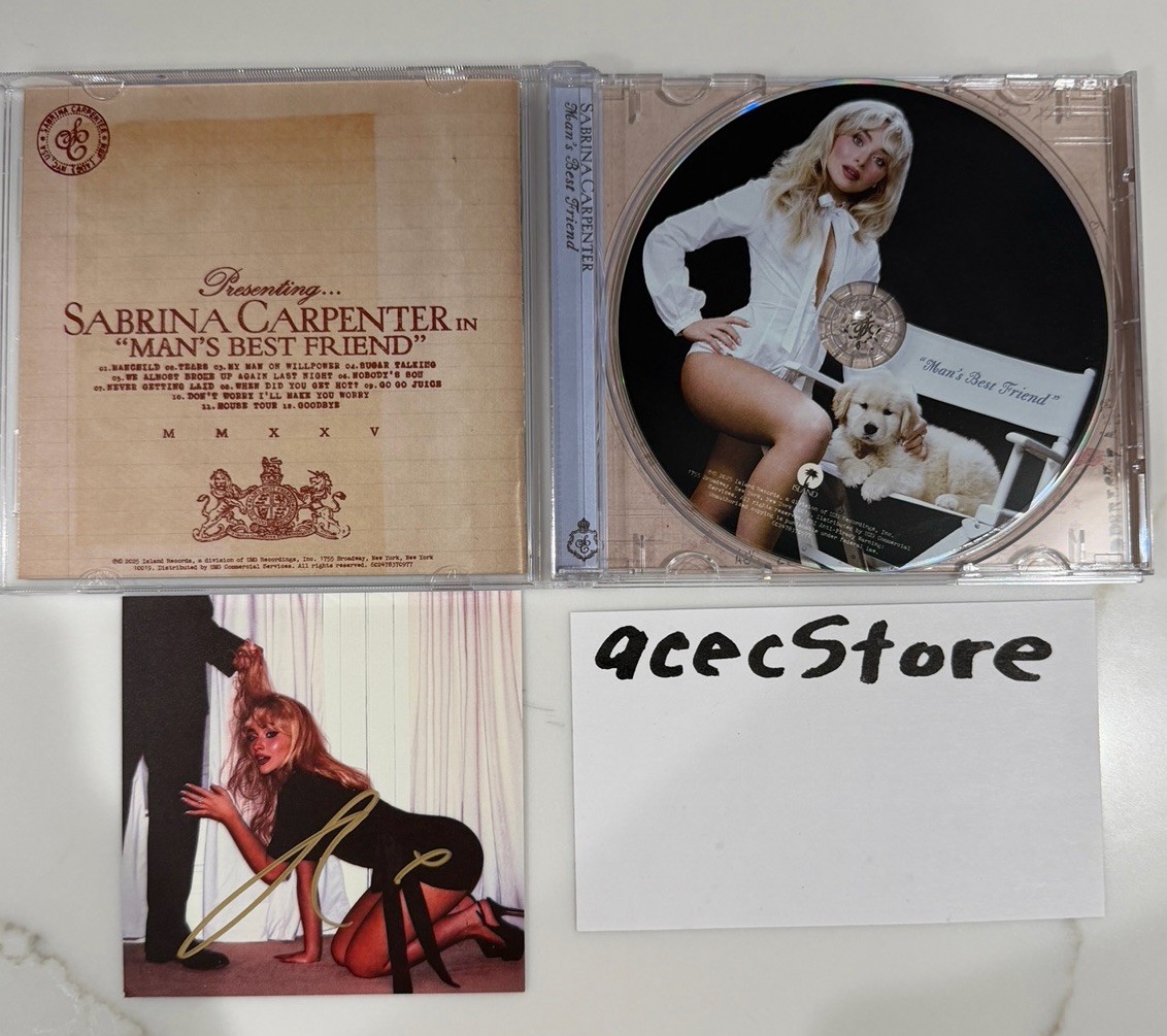 Sabrina Carpenter ( Autograph/Signed ) Man’s Best Friend CD