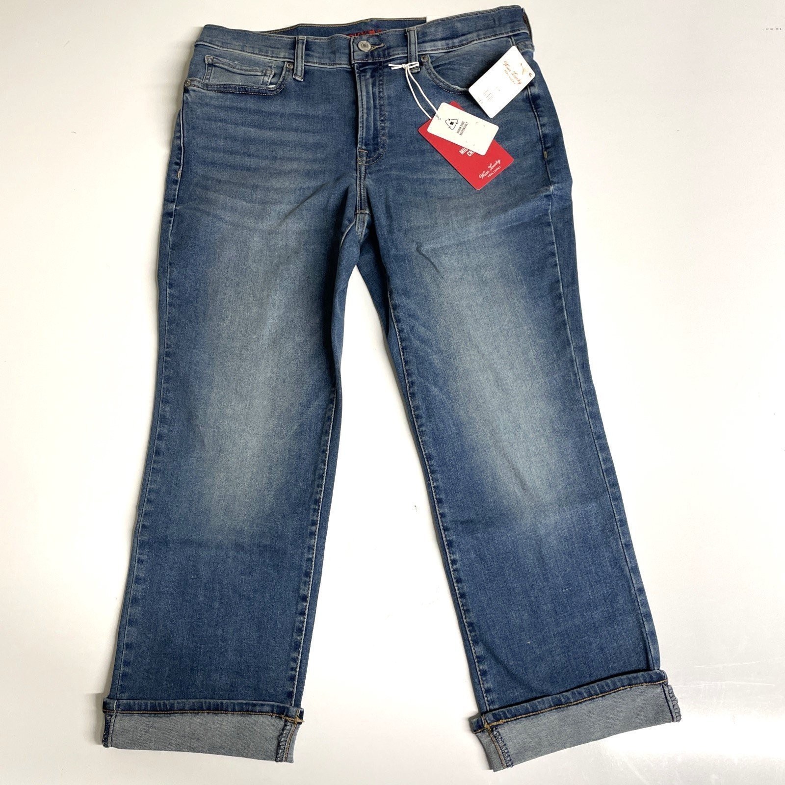 Lucky Brand Sweet Crop Mid Rise Cropped Stretch Jeans Wild Light Women\'s 10/30 Lucky Brand Sweet Crop Mid Rise Cropped Stretch Jeans Wild Light Women\'s 10/30