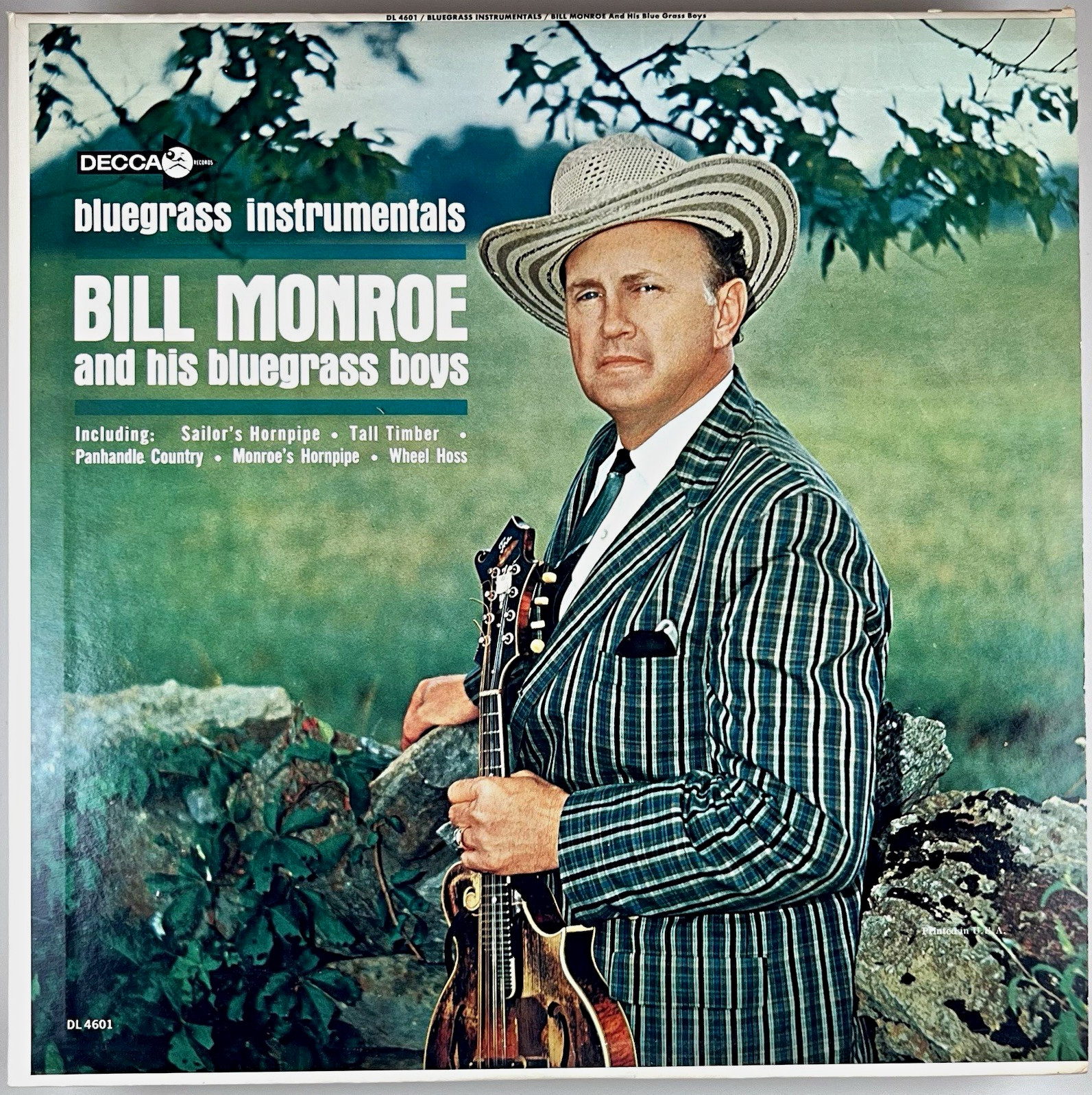 Bill Monroe Bluegrass Instrumentals Vinyl LP Decca DL 4601 White Label Promo NM