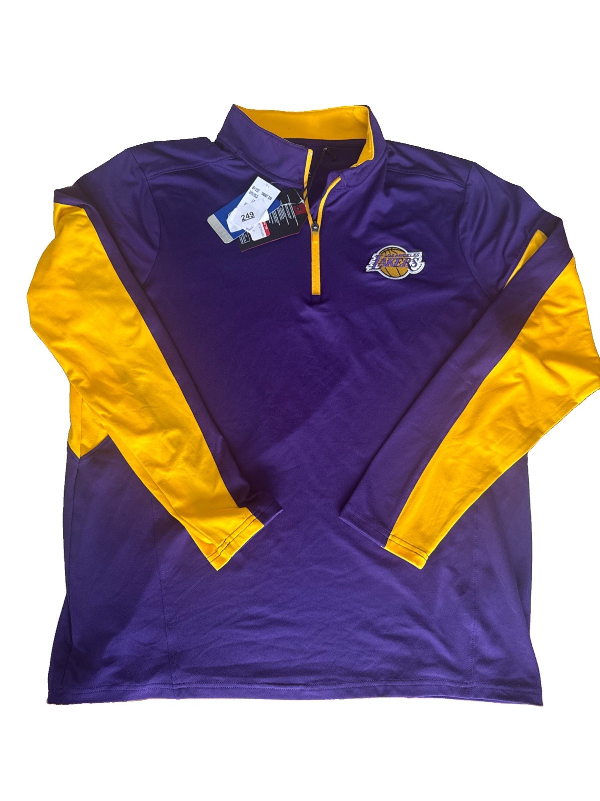 Antigua Men\'s NBA LA Los Angeles Lakers Purple 1/4 Zip Pullover Size Large NWT Antigua Men\'s NBA LA Los Angeles Lakers Purple 1/4 Zip Pullover Size Large NWT