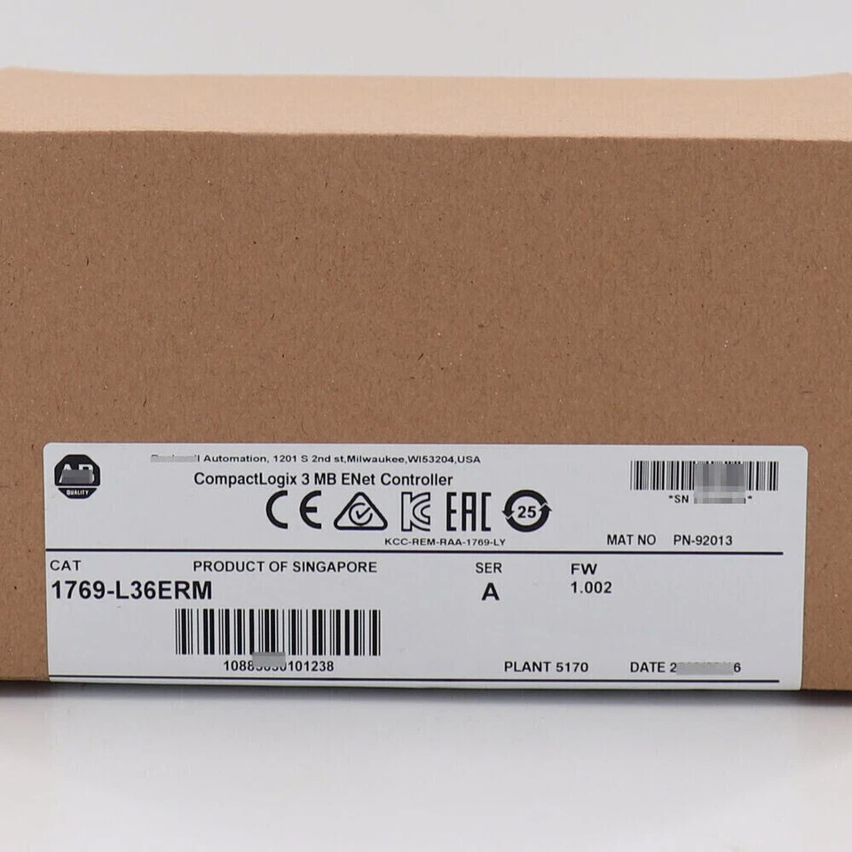 New AB 1769-L36ERM/A CompactLogix 3MB Motion Controller PLC 1PC US New AB 1769-L36ERM/A CompactLogix 3MB Motion Controller PLC 1PC US