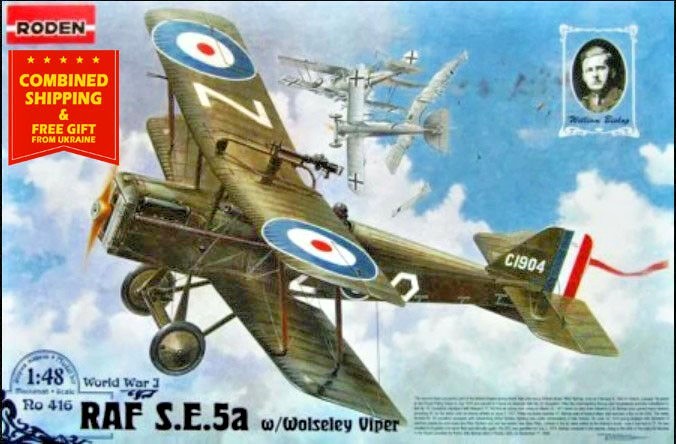 Roden 416 - 1/48 - RAF S.E.5A W/Wolseley Viper British fighter-biplane WWI