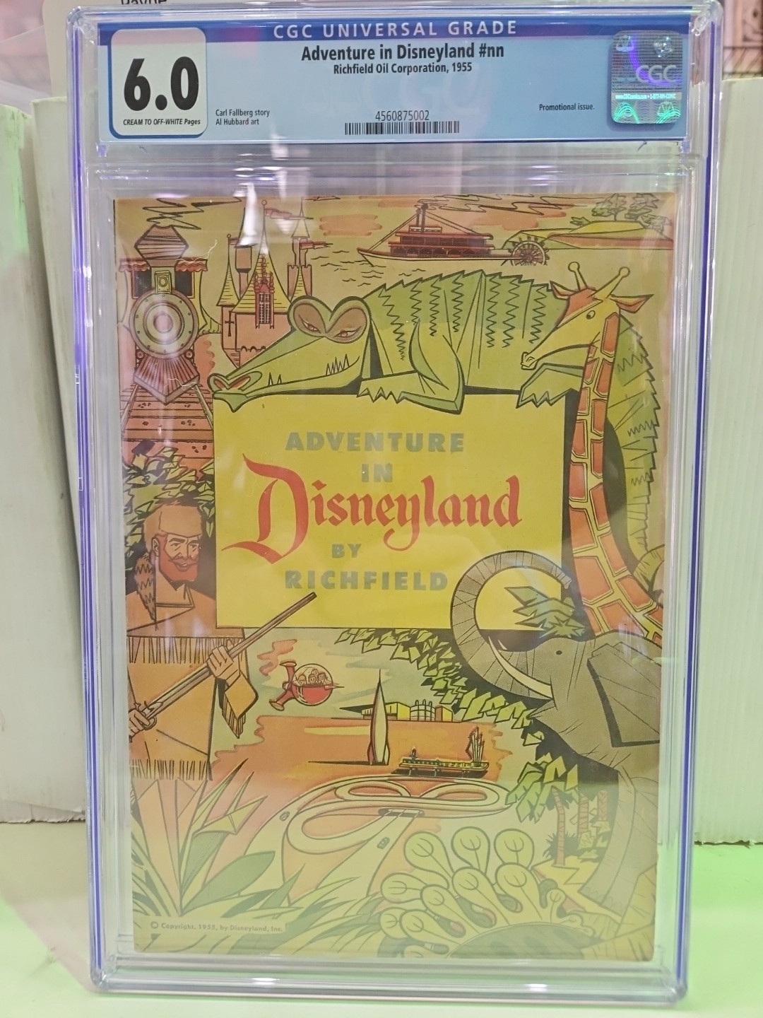 CGC 6.0 1955 ADVENTURES IN DISNEYLAND Richfield Gasoline premium comic book CGC 6.0 1955 ADVENTURES IN DISNEYLAND Richfield Gasoline premium comic book