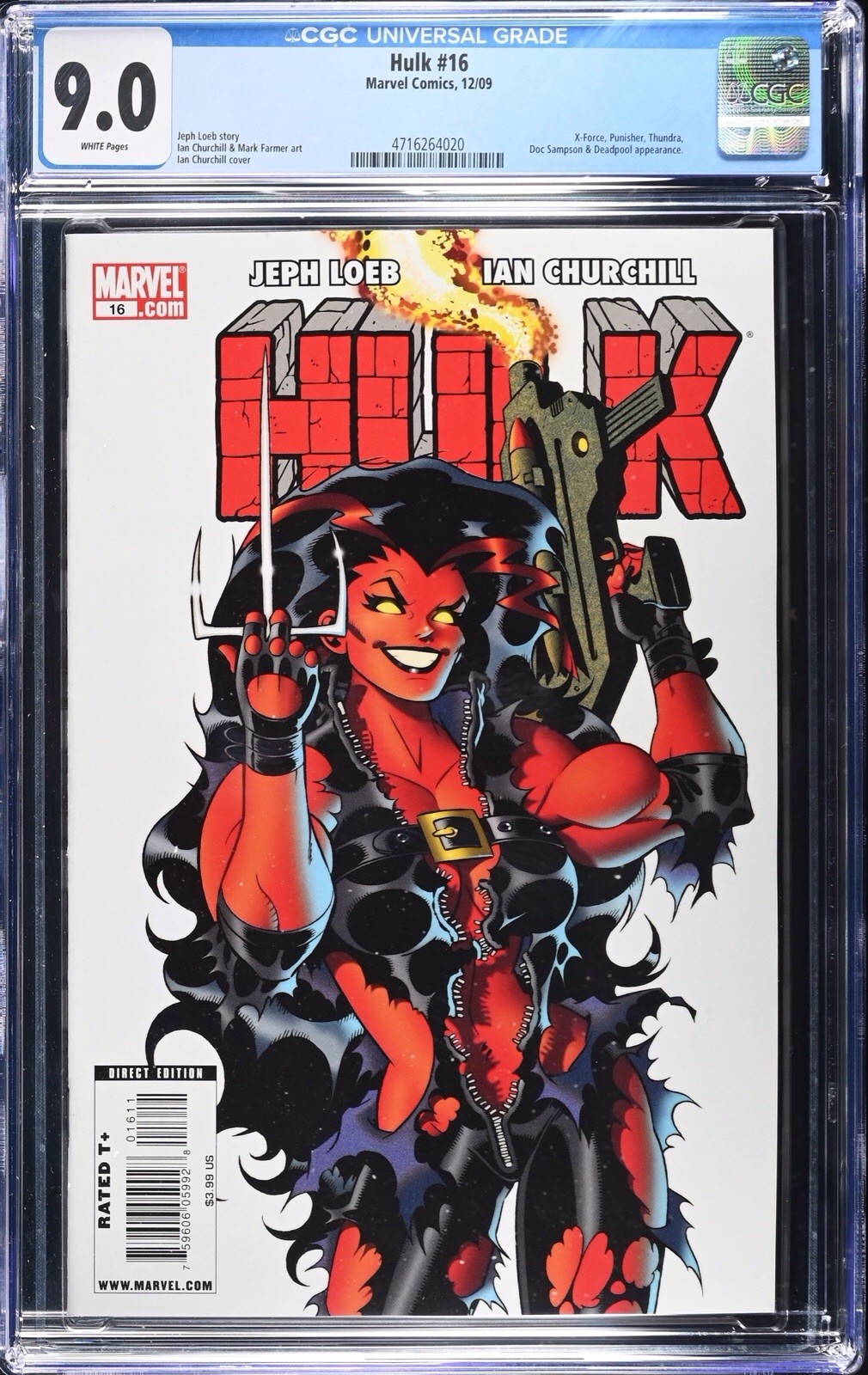 HULK #16 (2008) CGC 9.0 VF/NM ❤️ First Appearance of Red She-Hulk 🔑