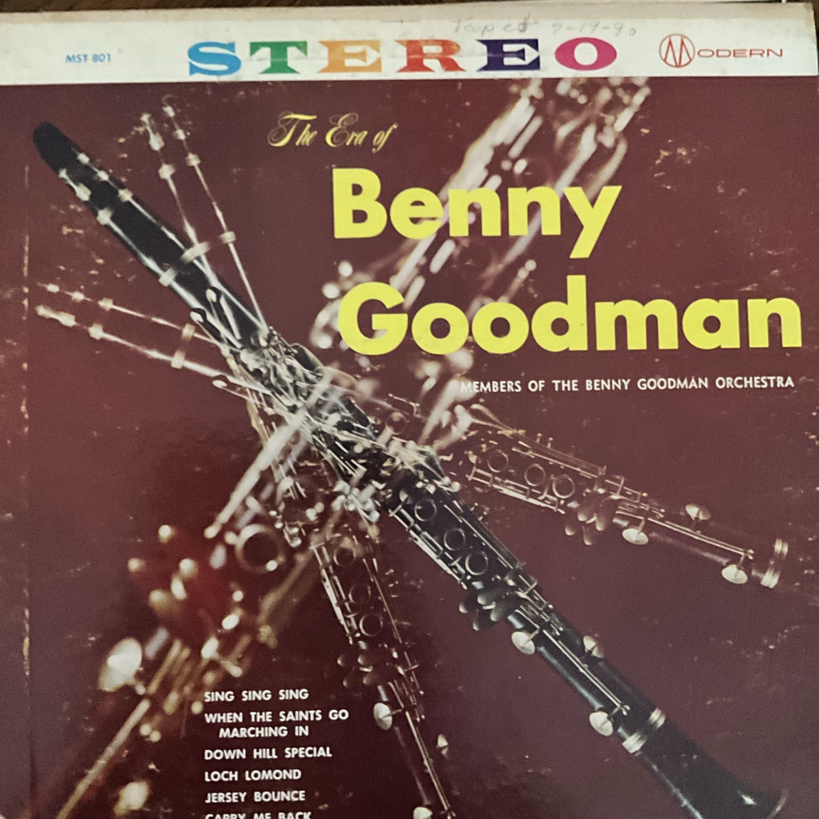 Vintage The Era Of Benny Goodman LP MST 801 VTG Jazz Swing Modern Records G/G