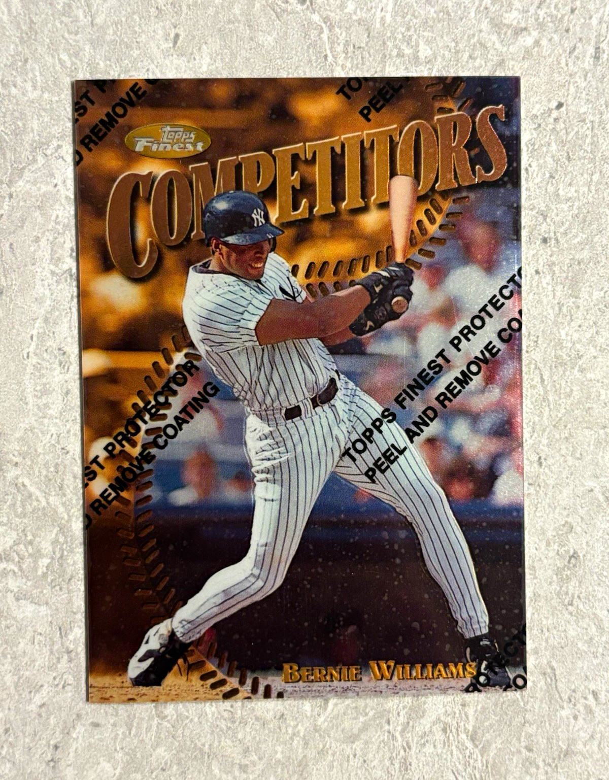 Topps 1997 Finest Competitors Rare Insert Bernie Williams #331 Yankees Topps 1997 Finest Competitors Rare Insert Bernie Williams #331 Yankees