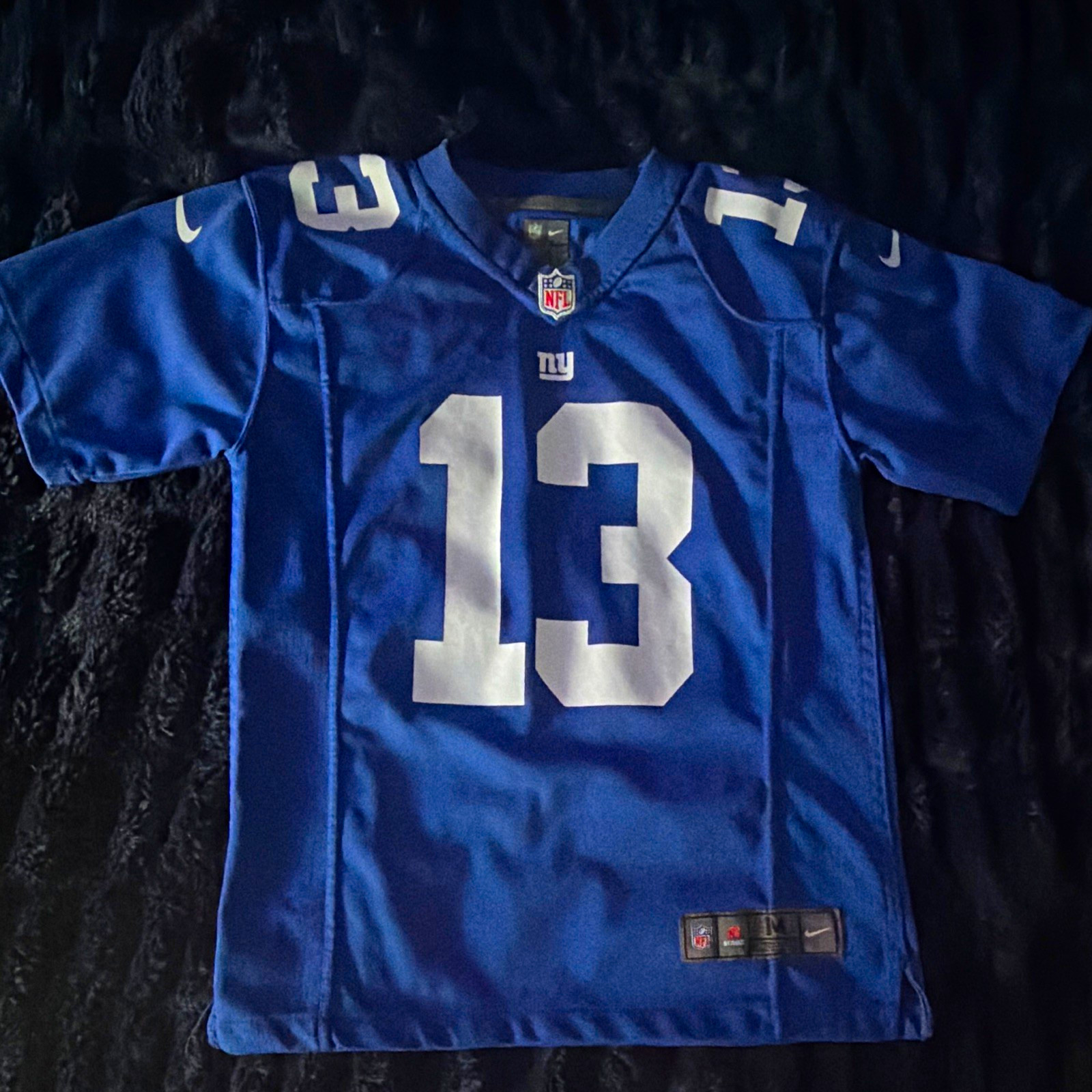 Nike Odell Beckham Jr #13 New York Giants NFL Football Jersey Blue/White YM Nike Odell Beckham Jr #13 New York Giants NFL Football Jersey Blue/White YM