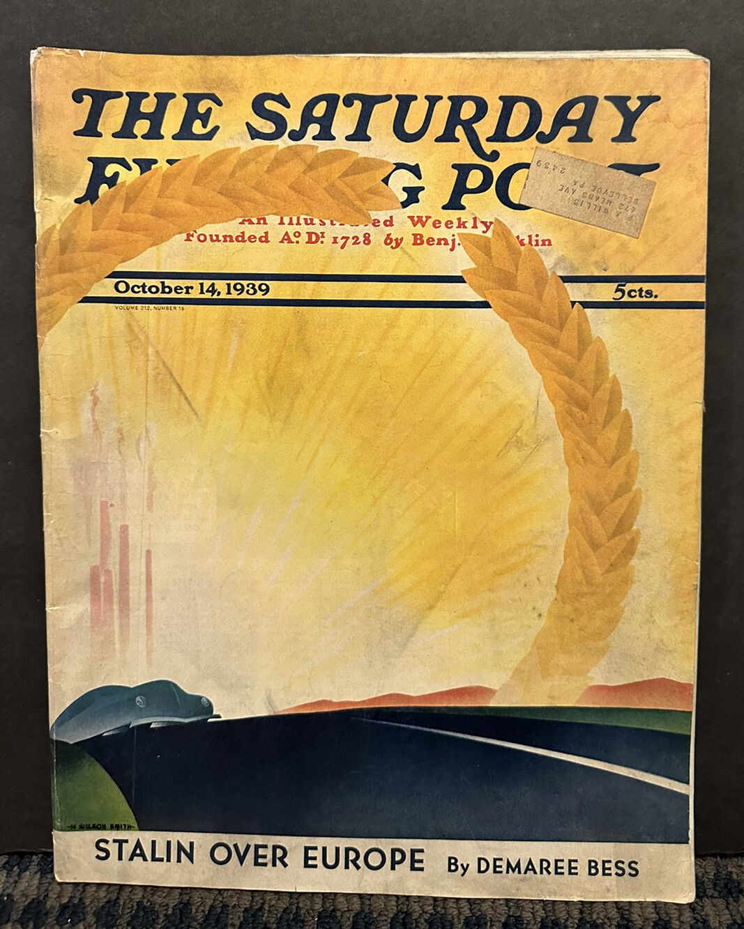 1939 October 14th The Saturday Evening Post Magazine, Stalin Over Europe (B28) 1939 October 14th The Saturday Evening Post Magazine, Stalin Over Europe (B28)