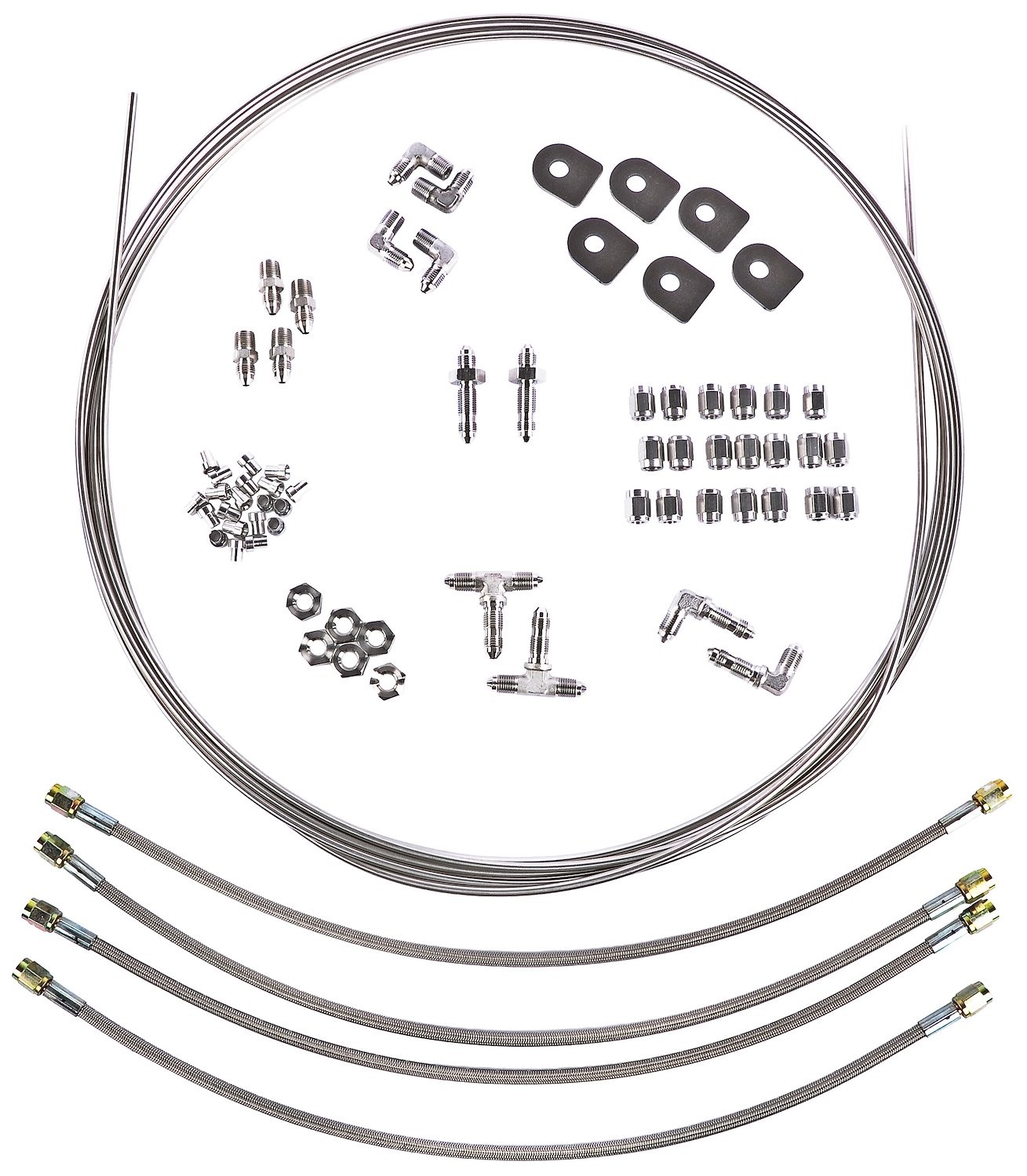JEGS Stainless Steel Universal Brake Line Kit