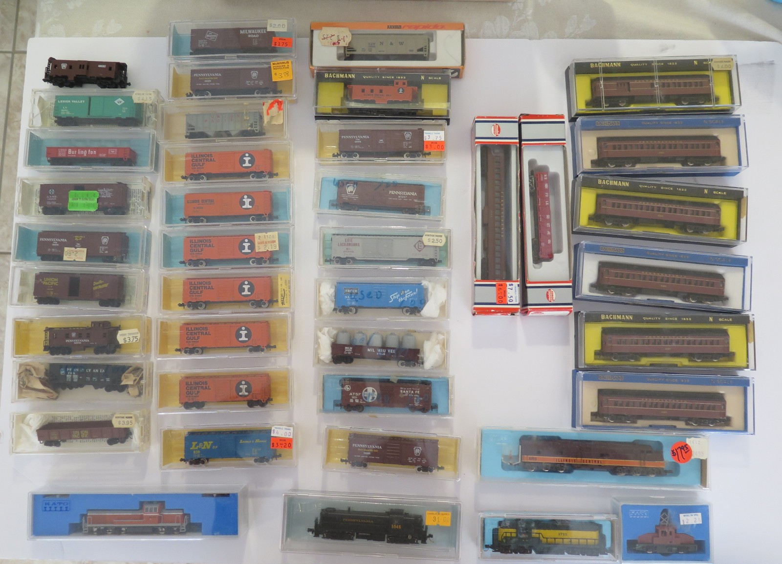 N Gauge Train collection, includes Atlas and Kato Engines