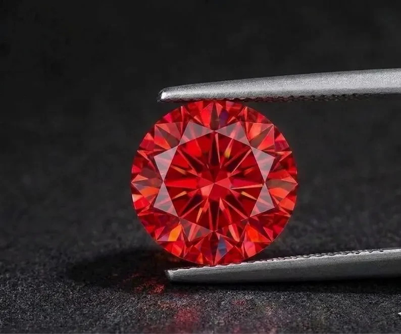 CERTIFIED 2.05 Ct Earth-Mined Natural red  Diamond  round cut LOOSE VVS1/ 8.5 mm