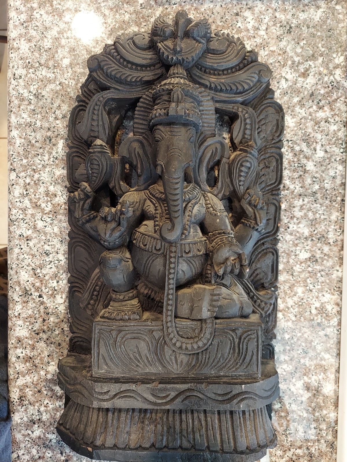 Vintage Hand Carved Wooden Statue Indian Hindu God Ganesh Ganesha 17 Vintage Hand Carved Wooden Statue Indian Hindu God Ganesh Ganesha 17