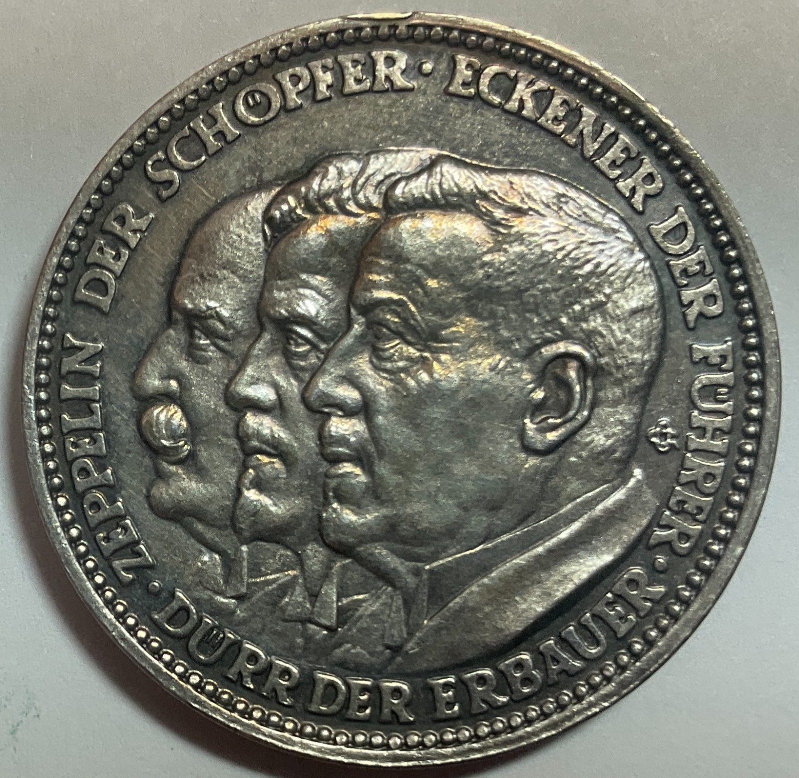 1929 Germany Graf Zeppelin World Flight Medal - Great Condition - SILVER 1929 Germany Graf Zeppelin World Flight Medal - Great Condition - SILVER