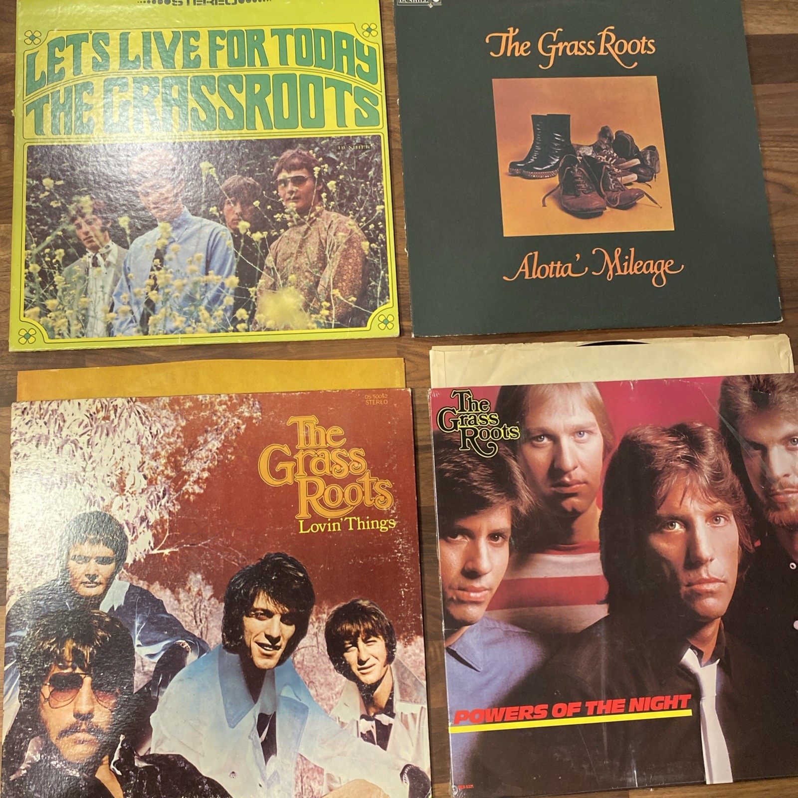 The Grass Roots 4 Vinyl LP Lot Let's Live for Today Alotta Milage Lovin Things