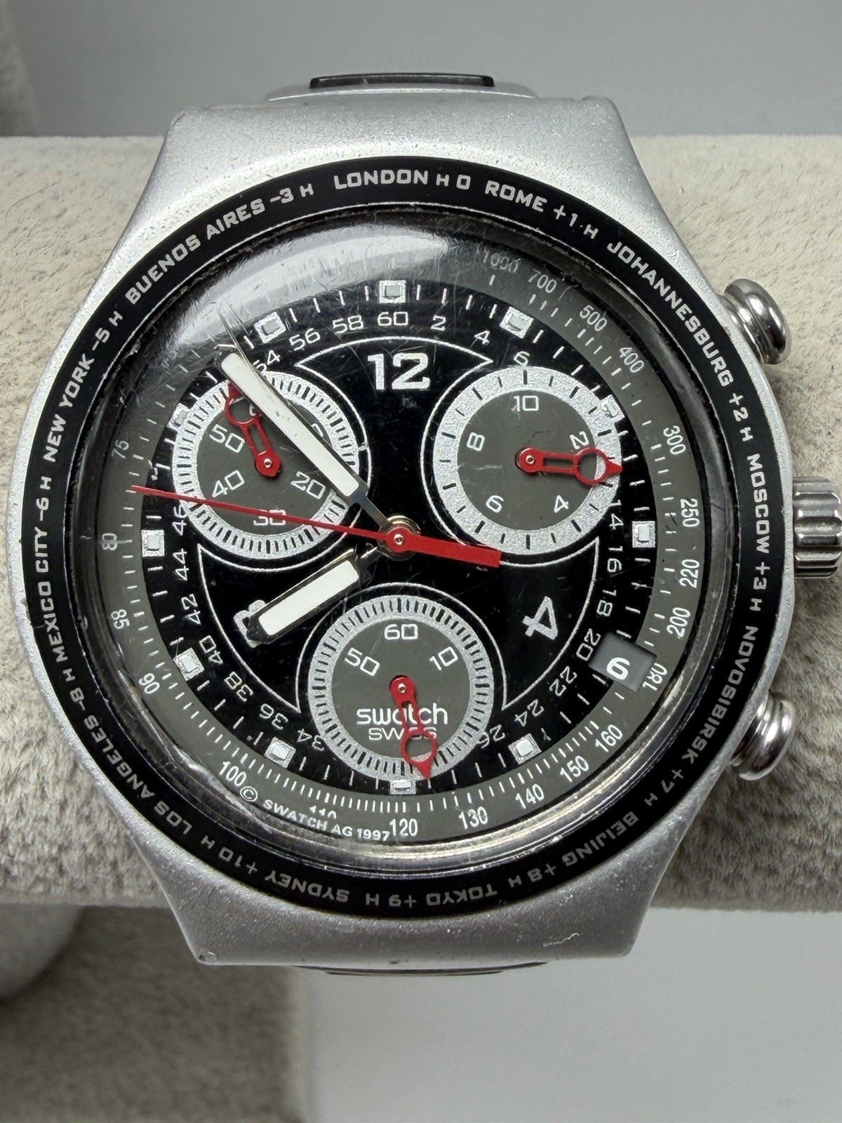 Swatch Irony Restless Chronograph New Battery Mens Watch 40MM 6.5\ Swatch Irony Restless Chronograph New Battery Mens Watch 40MM 6.5\