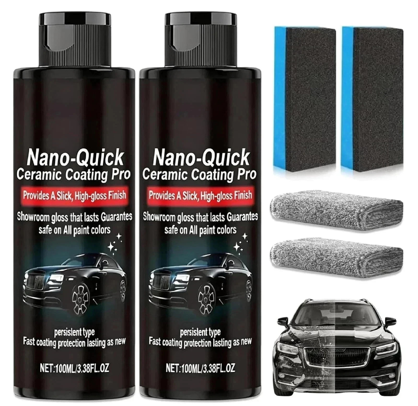 2PCS Nano-Quick Ceramic Coating Pro, Revolutionary Nano Spray for Car new 2PCS Nano-Quick Ceramic Coating Pro, Revolutionary Nano Spray for Car new