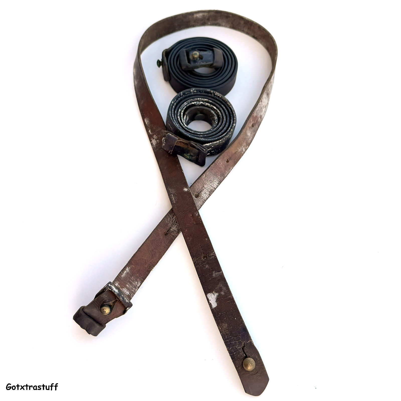 Mauser Rifle Sling, Keeper and brass stud. For Yugo M48, M24 and German K98. x3 Mauser Rifle Sling, Keeper and brass stud. For Yugo M48, M24 and German K98. x3