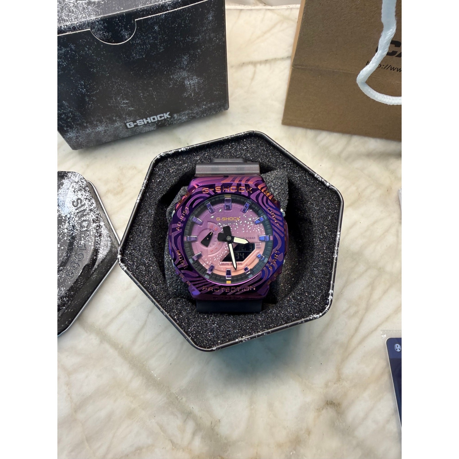 Purple & Multicolor Sunset Custom Dial Men’s Adjustable Watch Purple & Multicolor Sunset Custom Dial Men’s Adjustable Watch