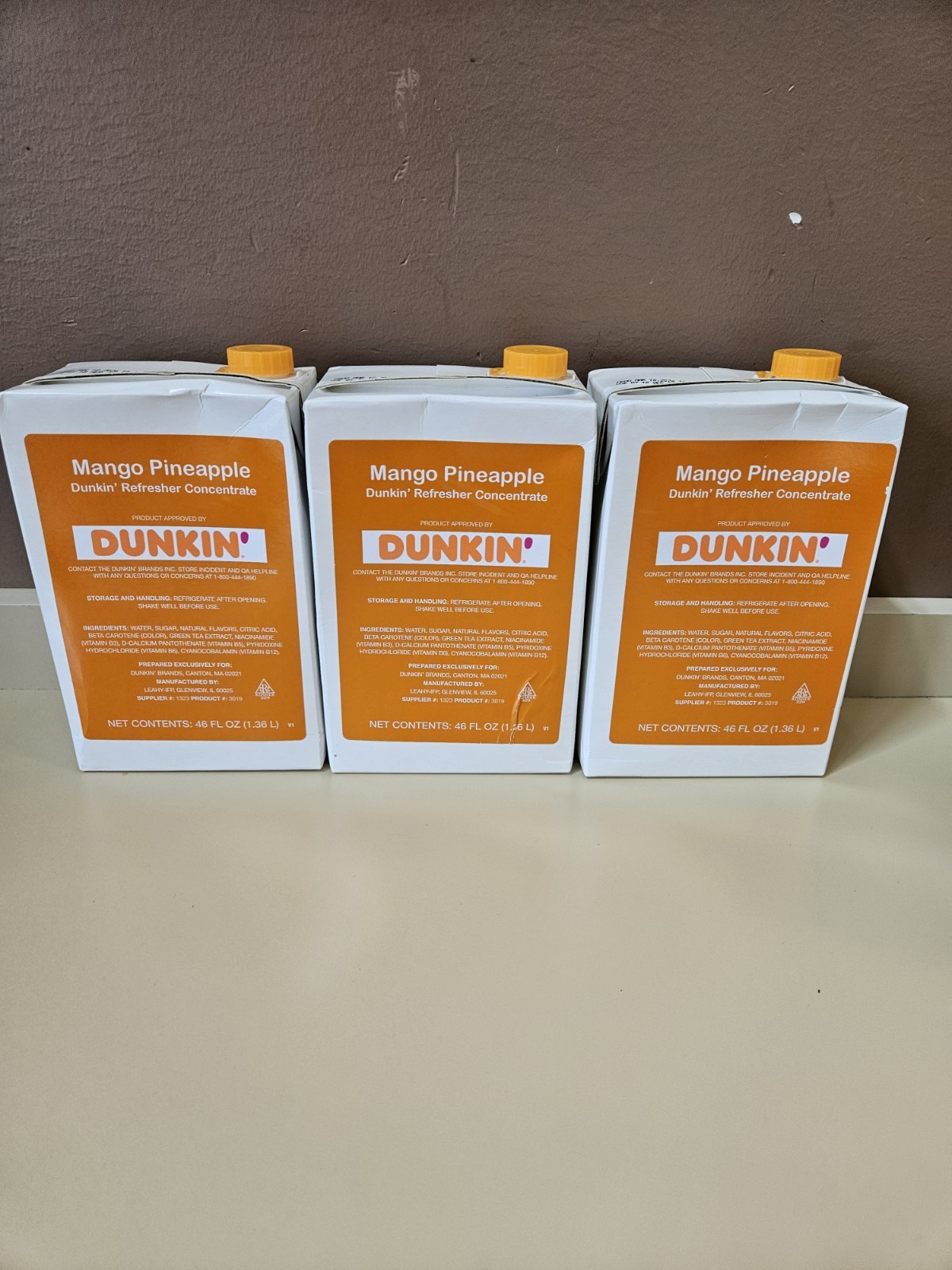 3 Pack Dunkin Mango Pinaple Refreshers