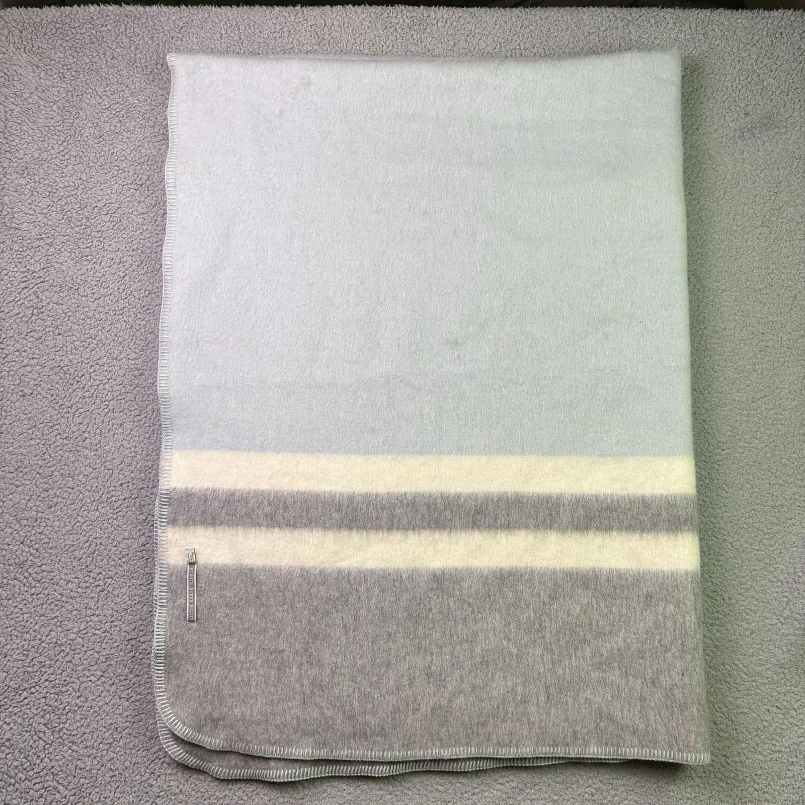 Alicia Adams Alpaca Canyon Throw Blanket Blue Gray Navy Wool Fringe 52 x 70 Alicia Adams Alpaca Canyon Throw Blanket Blue Gray Navy Wool Fringe 52 x 70