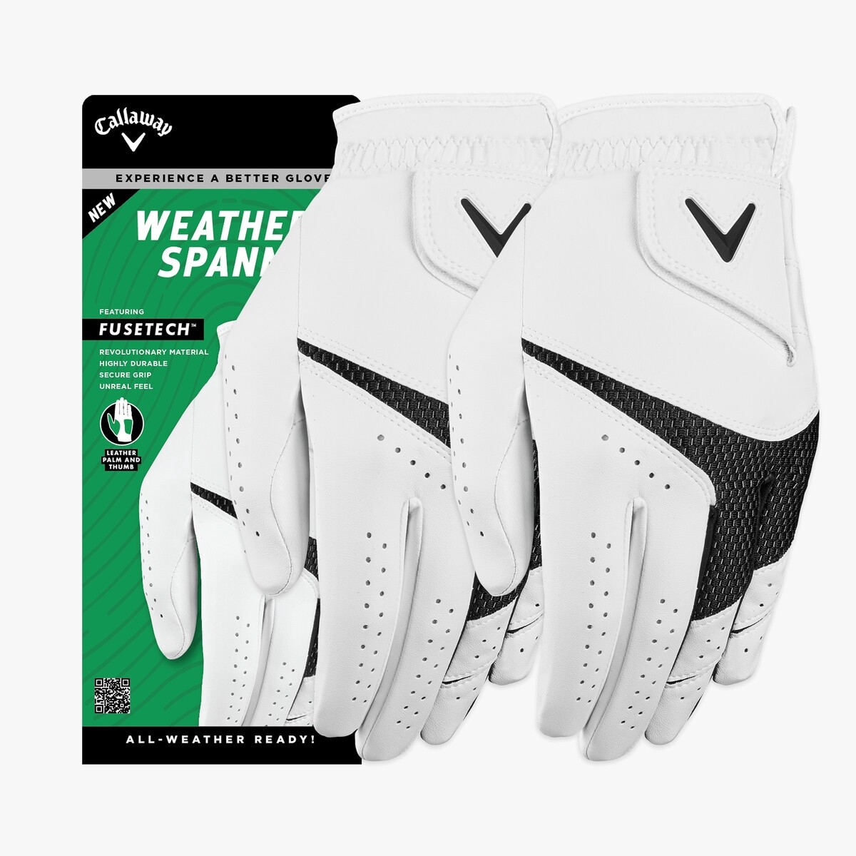 CALLAWAY WEATHER SPANN GLOVE 2 PACK WHITE 23 - Men