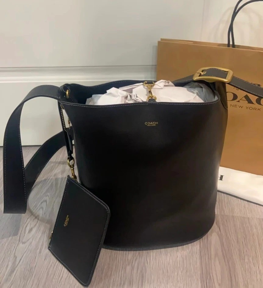 COACH Bleecker Bucket Shoulder Black CCC23 NEW Outlet