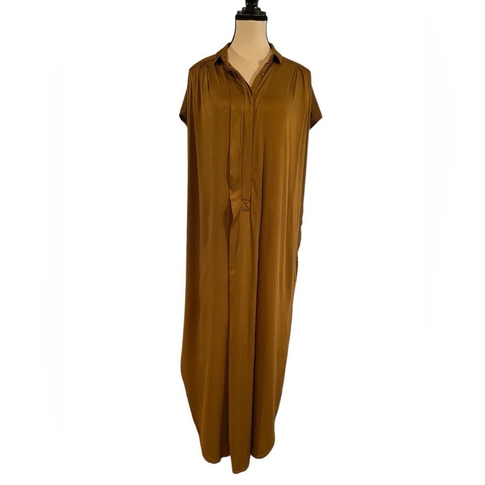 Young Fabulous & Broke Elegant Tan/Golden Maxi Dress *** missing its belt** Young Fabulous & Broke Elegant Tan/Golden Maxi Dress *** missing its belt**