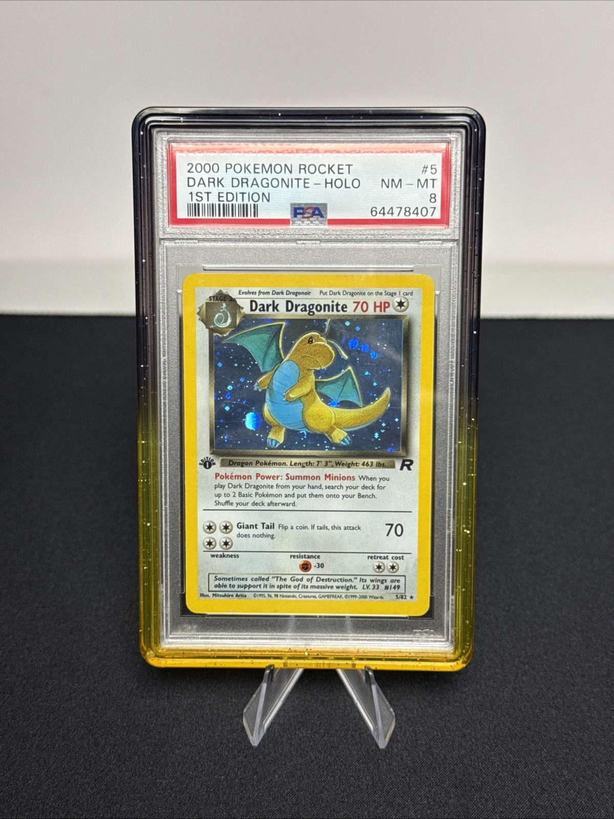 2000 POKEMON ROCKET 1ST EDITION #5 DARK DRAGONITE-HOLO PSA 8 2000 POKEMON ROCKET 1ST EDITION #5 DARK DRAGONITE-HOLO PSA 8