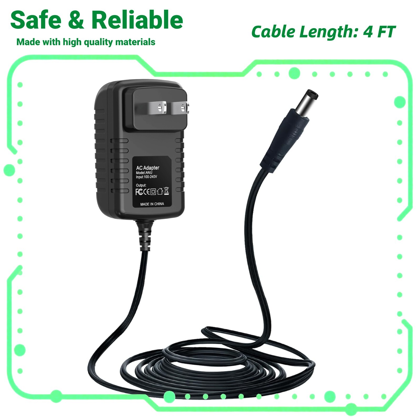 15V 2A AC/DC Power Supply 30W 5.5mm x 2.5mm