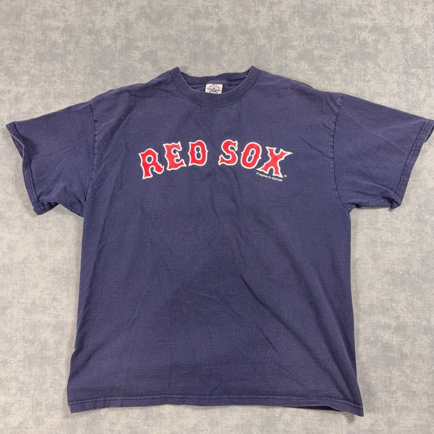 Vintage Boston Red Sox Shirt Mens L Blue MLB Baseball Delta Mientkiewicz 13 2004