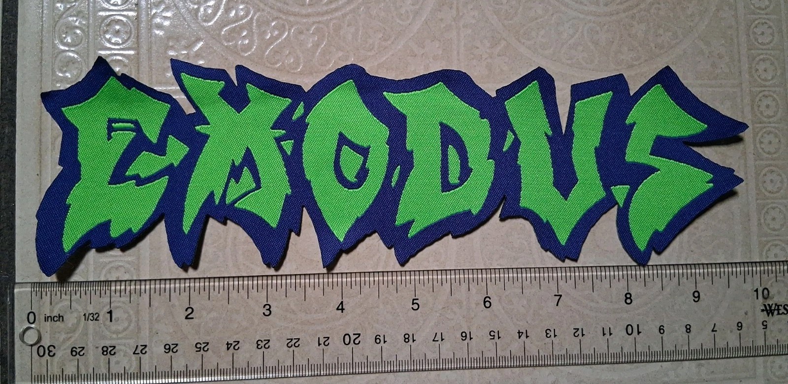 Exodus Band Fabulous Disaster BIG LOGO Woven Patch Sew On Thrash Exodus Band Fabulous Disaster BIG LOGO Woven Patch Sew On Thrash