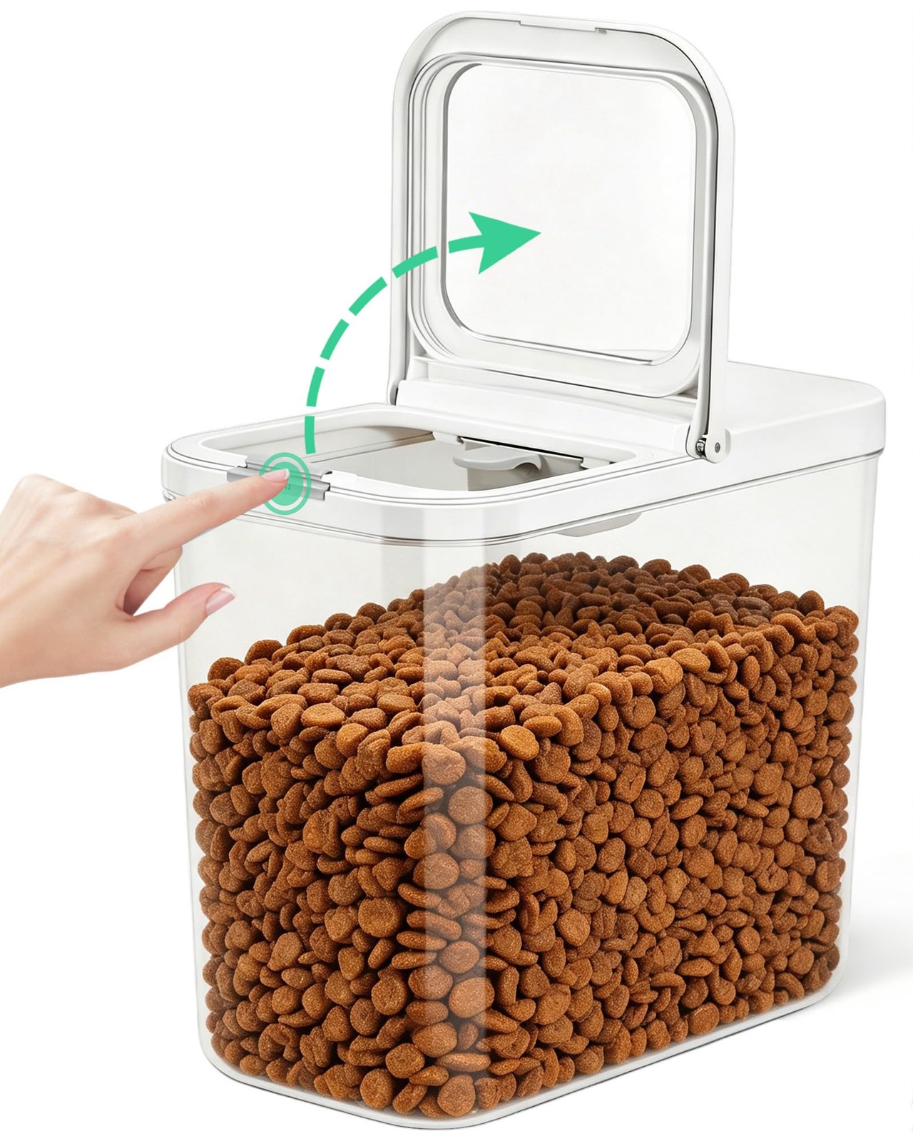 TBMax Dog Cat Food Storage Container 12Lbs with Airtight Flip-up Lid, Large Pet