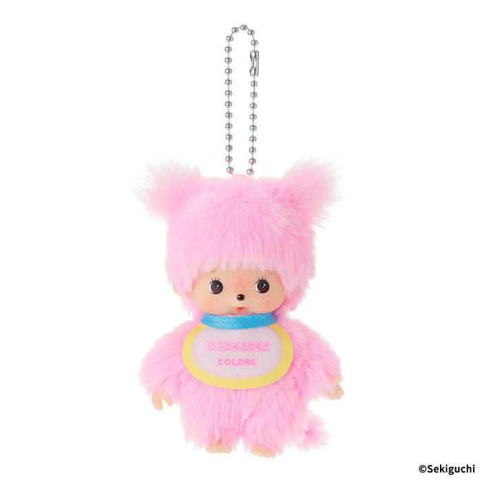 Bebichhichi COLORS Baby Pink Plush Keychain Girl Monchhichi Sekiguchi Japan PSL