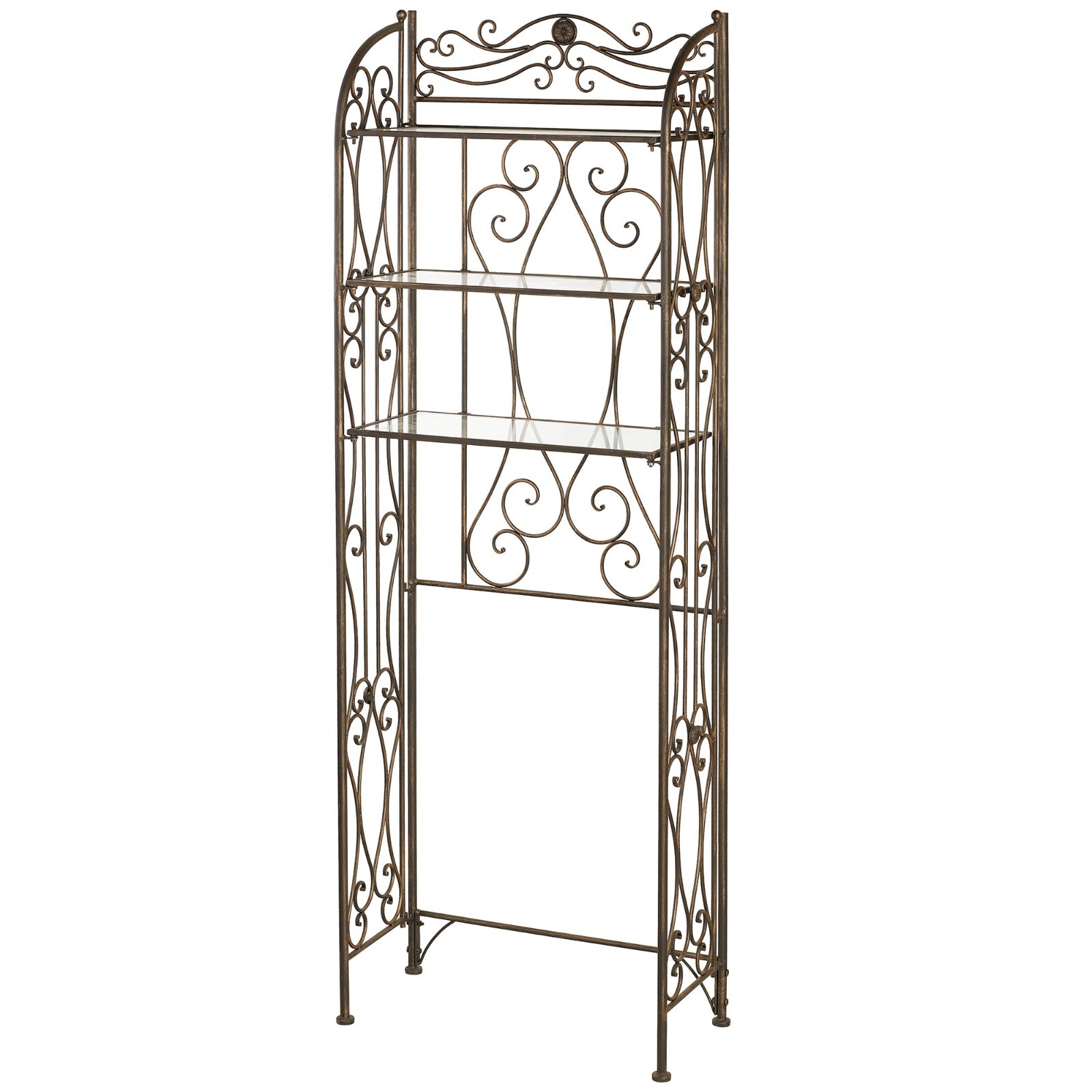 Kadalynn Bathroom Space Saver Antique Bronze - Metal - 62 Inches High Kadalynn Bathroom Space Saver Antique Bronze - Metal - 62 Inches High