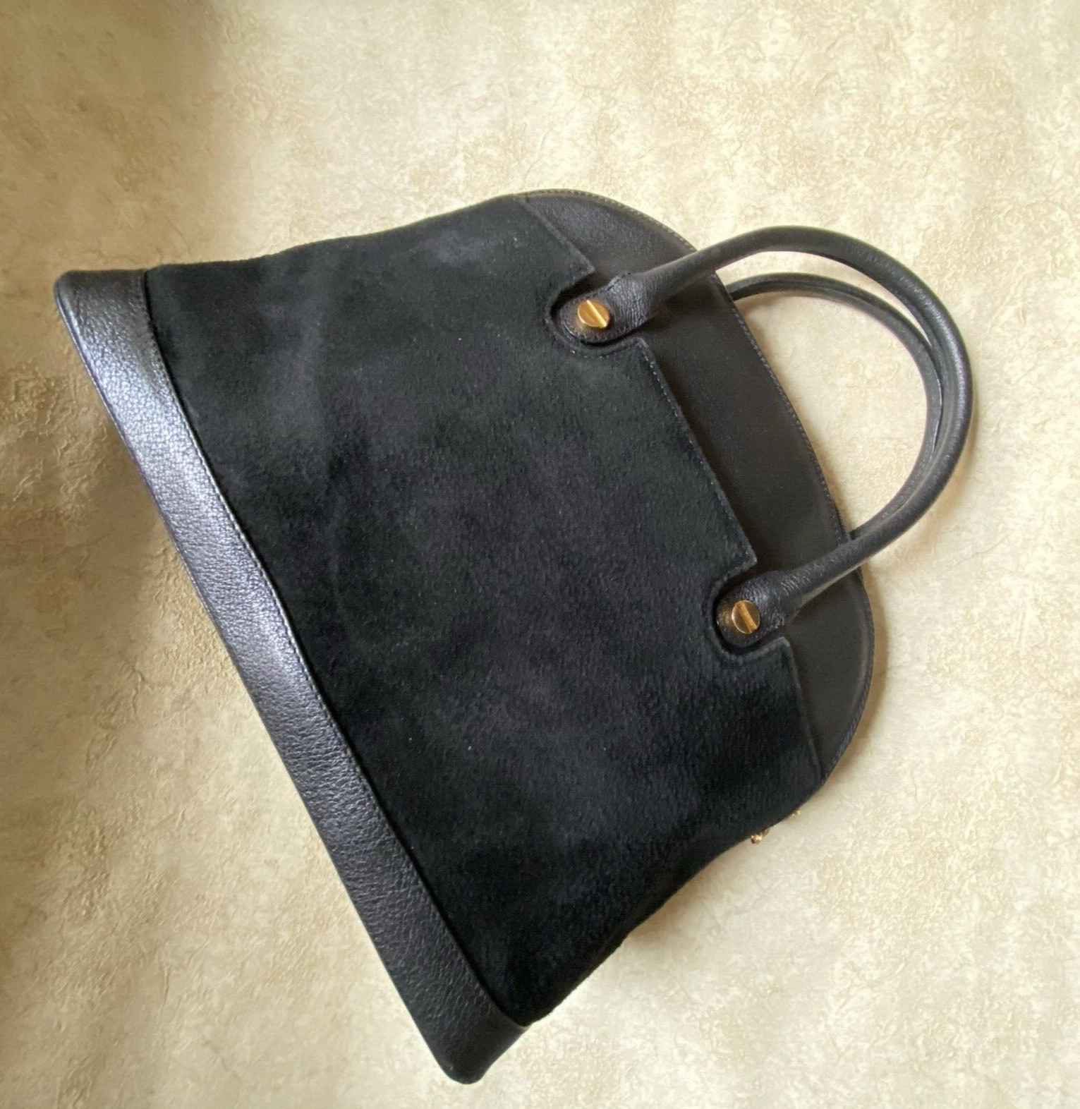 SISO Genuine Suede Leather Purse, Black