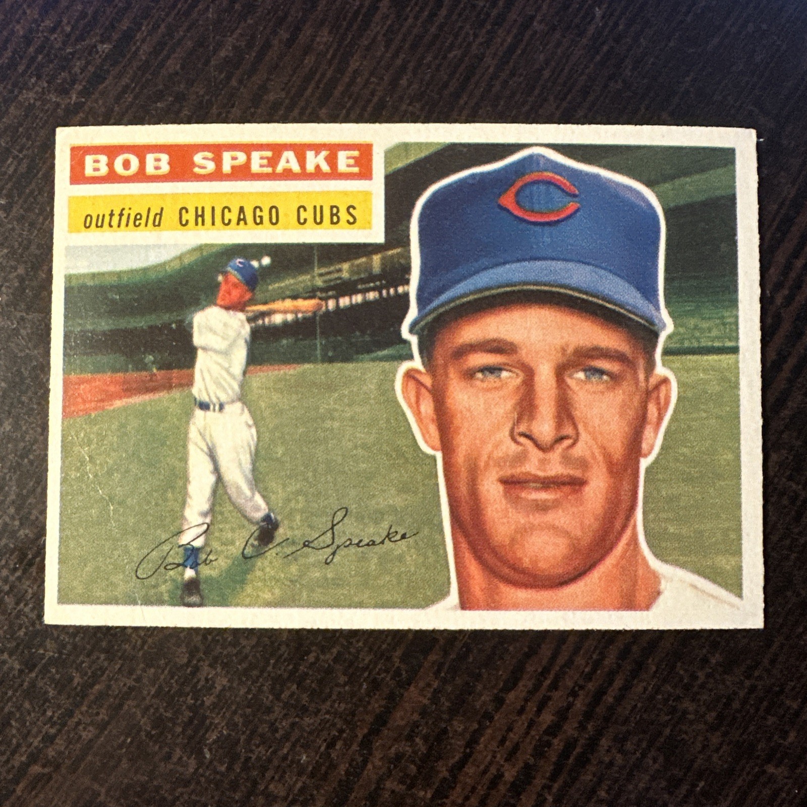 1956 TOPPS #66 BOB SPEAKE WB VG (CREASE) *Hot Corner Vintage* F