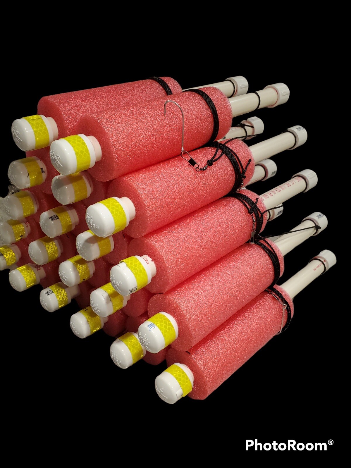 Cajun Catfish Jugline fishing Noodle Jugline Lot of 30 Red Weighted