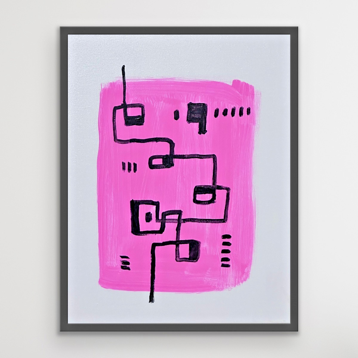 ARivers Abstract Art Rosy Path Painting 14x11 Canvas Original Collectible Decor