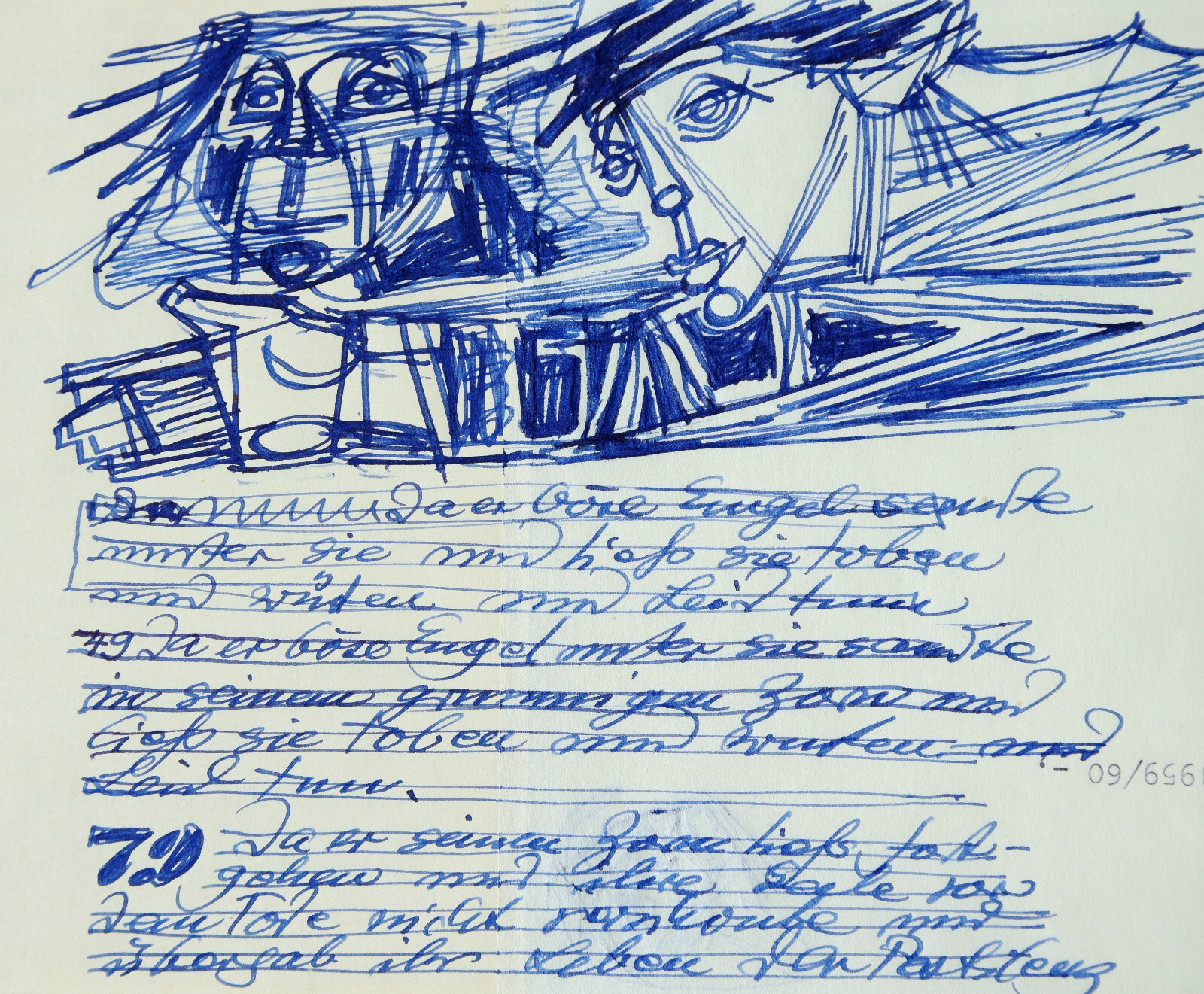 Hans Orlowski 1894-1967 Insterburg Berlin / 4 Drawings Angel Star Psalm 78