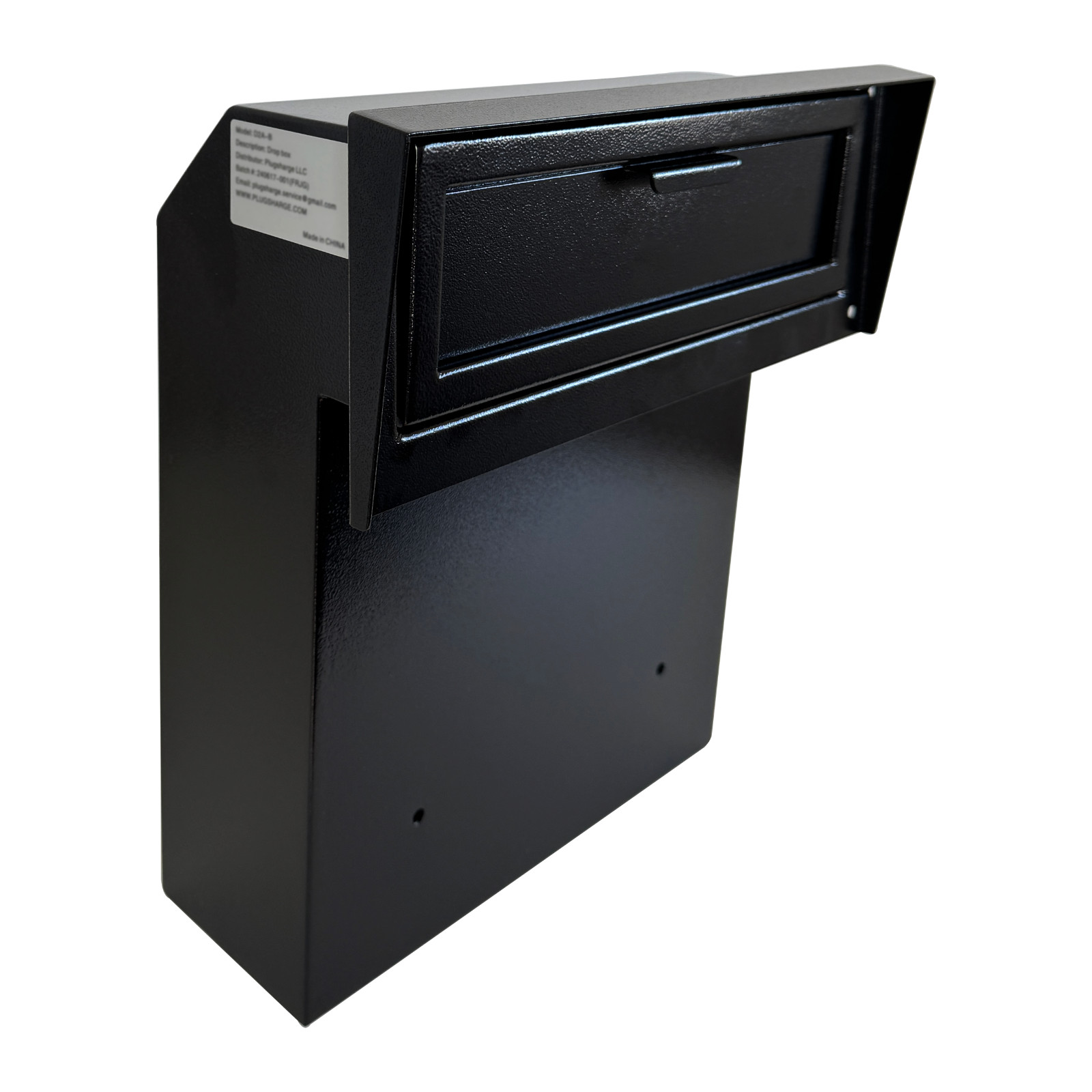 OPEN BOX Rainproof Through the Door Safe Mailbox with Combination Lock, Black OPEN BOX Rainproof Through the Door Safe Mailbox with Combination Lock, Black