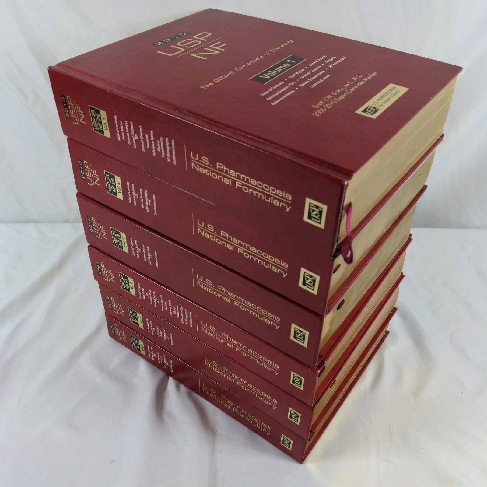 Lot 2 Complete Sets US Pharmacopeia National Formulary USP NF 2009 2010 Vol 1-3