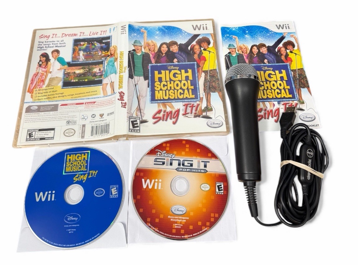Disney Sing It 2 Game Bundle Nintendo Wii With Microphone Disney Sing It 2 Game Bundle Nintendo Wii With Microphone