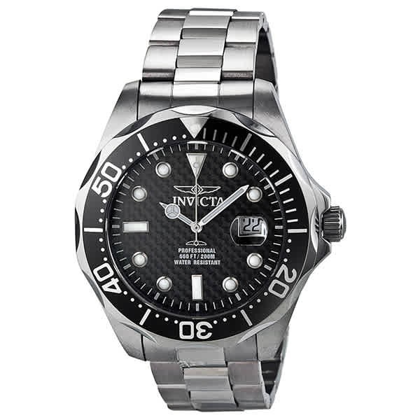 Invicta Pro Diver Black Dial Stainless Steel Men's Watch 12562