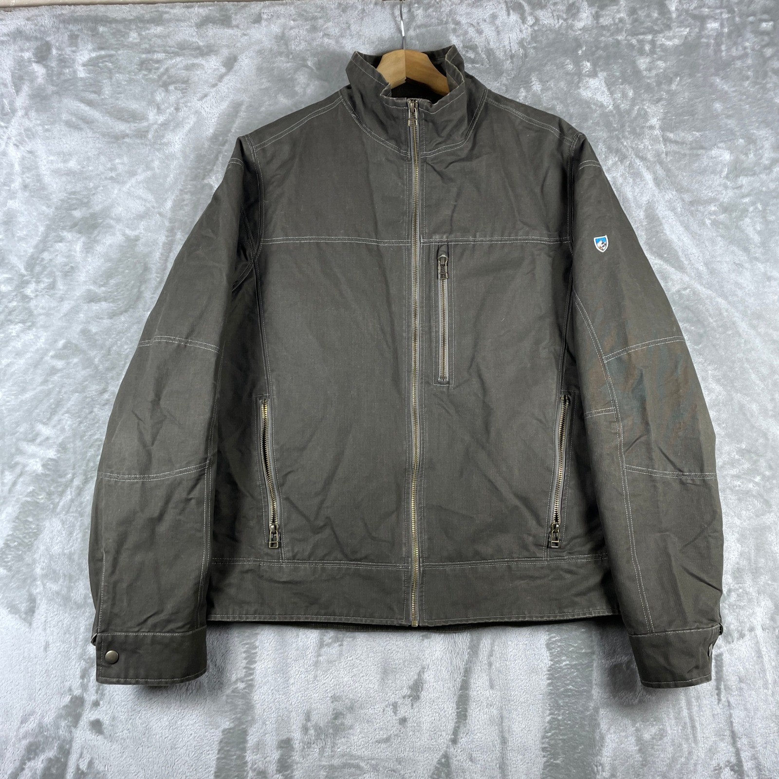 KUHL Burr Jacket Mens Medium Brown Full Zip Canvas Workwear 1052 KUHL Burr Jacket Mens Medium Brown Full Zip Canvas Workwear 1052